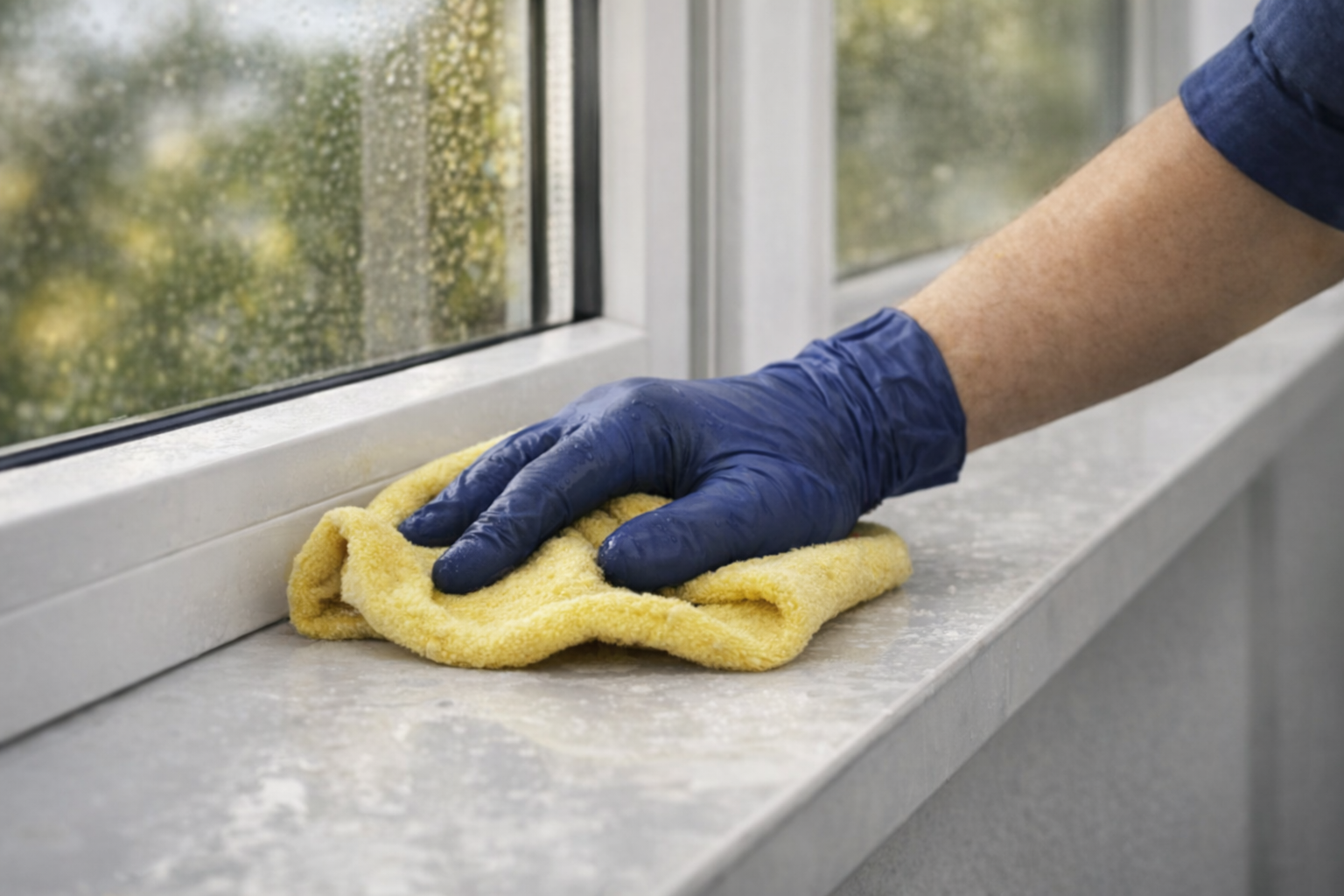 Window frame and sill cleaning service